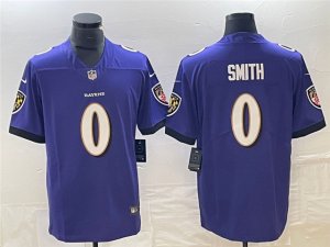 Baltimore Ravens #0 Roquan Smith Purple Vapor Limited Jersey